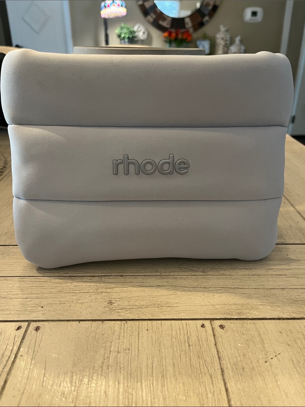 RHODE Padded Cosmetic Case in Light Gray